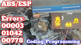 WV Caddy ABS/ESP MK60EC1 unit coding/programming after replacing