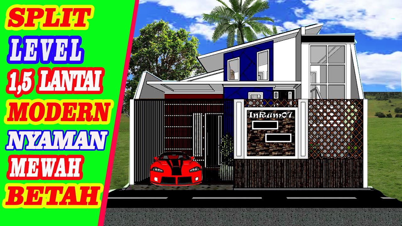 Desain Rumah Minimalis Split Level- 8 x 8 Bongkar sendiri dalemnya-Bikin betah di rumah