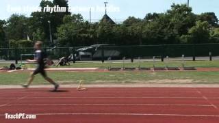 Long jump drills 3 strides between