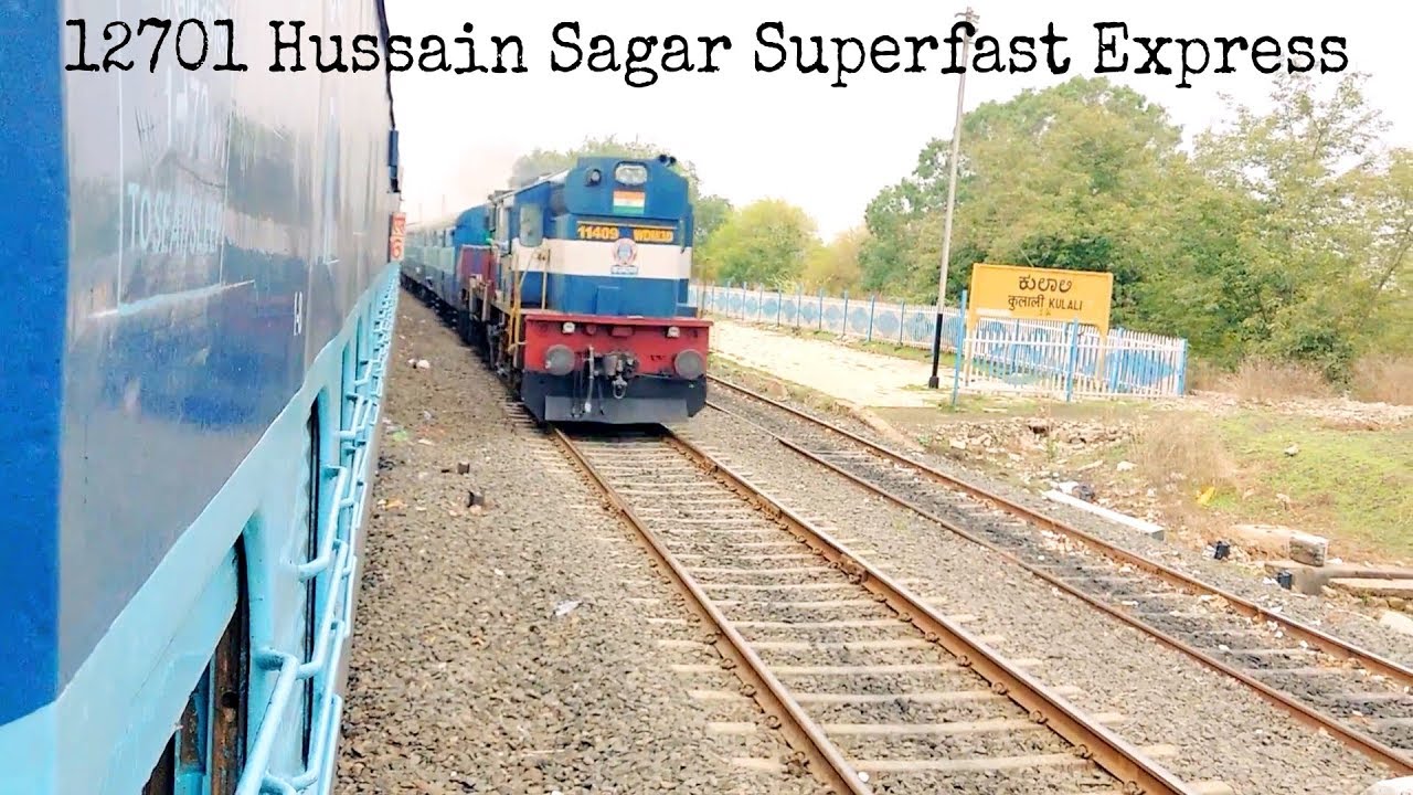 Stormy Hussain Sagar Superfast Express with WDM3D Kalyan
