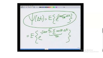 Week6Lecture8 WirelessChannel DopplerSpectrum&JakesModel