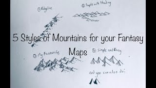 5 ways to draw mountains on your Fantasy Maps