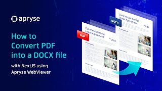 How to Convert PDF into a DOCX file with NextJS using Apryse WebViewer