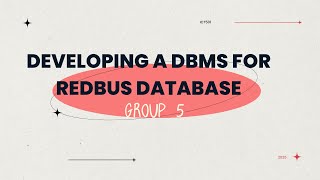 ICT501 | REDBUS DATABASE SYSTEM