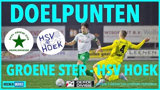 DOELPUNTEN GROENE STER-HSV HOEK; GELIJKMAKER HOEK VALT IN 98e MINUUT !!