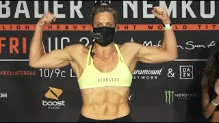 Julia Budd vs. Jessy Miele - Weigh-in Face-Off - (Bellator 244: Bader vs. Nemkov) - /r/WMMA