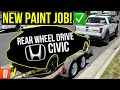 RWD EK Civic gets a NEW PAINT JOB & it LOOKS AMAZING!! (Full Reveal)