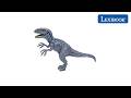ADINO 2 - Small Velociraptor Dinosaur Figure with Sound - Lexibook
