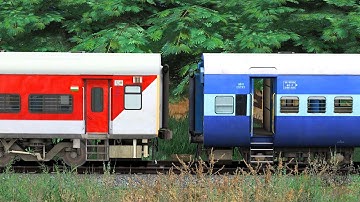 LHB RED COUPLING ICF BLUE | BUMPY RAILROAD | RAILWORKS INDIAN TRAIN SIMULATOR GAMEPLAY | NTG GAMING