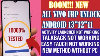 ALL Vivo frp bypass 2023 / Vivo y20s frp bypass android 13 2023 / Vivo y20a frp bypass android 13