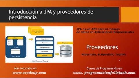 Introducción a JPA y proveedores de persistencia para aplicaciones Java Empresariales