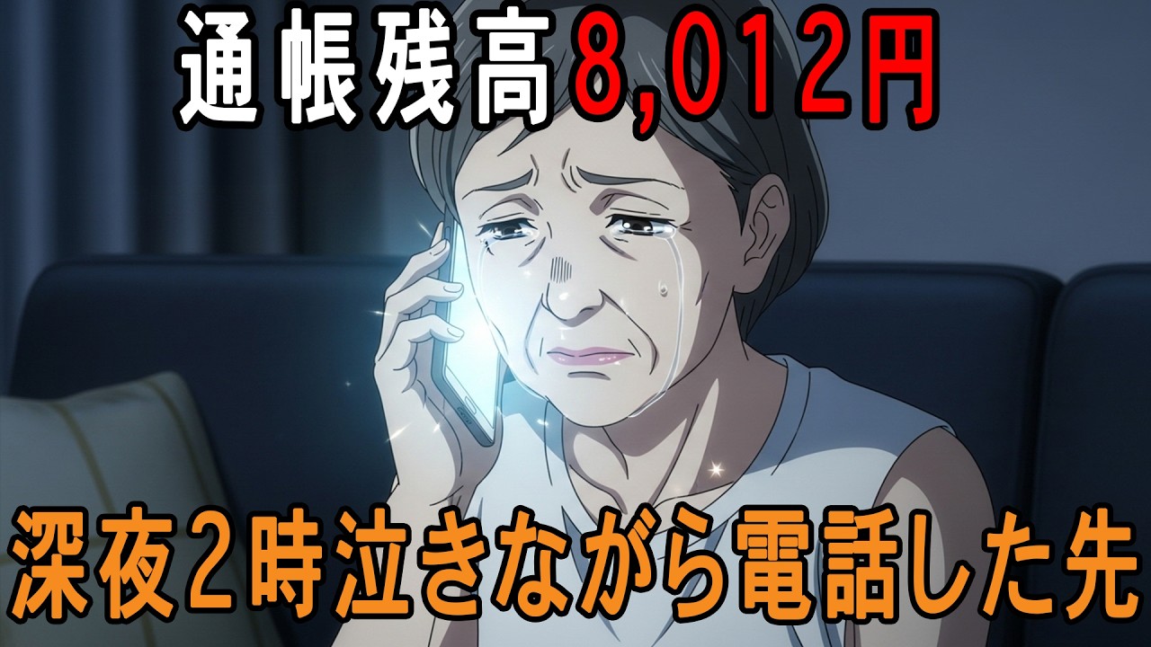 通帳残高8,012円、深夜2時に泣きながら電話した先  #高齢者貧困 #福祉 #オーディオブック #感動ドラマ