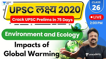 UPSC Lakshya 2020 | Environment and Ecology by Akhilesh Sir | Impacts of Global Warming