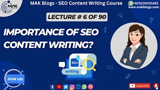 Importance of SEO Content Writing? | MAK Blogs #seocontentwritingcourse #seohacks #makblogs #seo Resimi