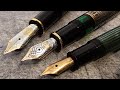 A detailed examination of current pelikan souveran m800805 and m10002005 nibs with writing samples