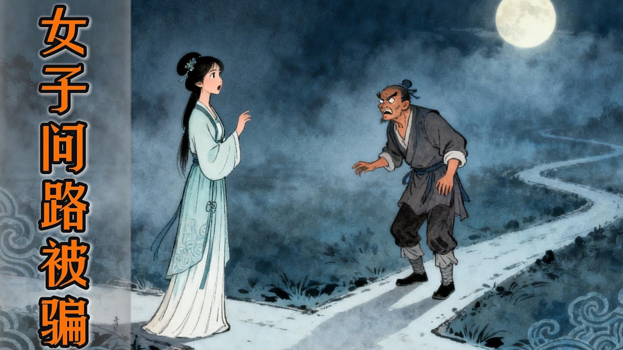 民间故事：美貌女子半夜问路，被无赖骗入家中，女子：看你往哪跑   #民间故事   #传奇故事  #古代故事
