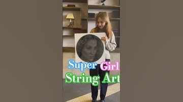 Custom One String painting String Art/How To Make String Art/Neymar Thread Art #shorts #art