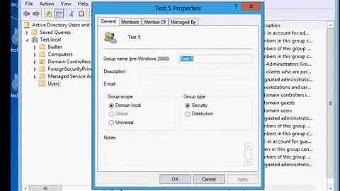 How to create a Domain Local Security Group in Microsoft Windows Server 2012
