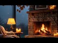 Cozy Room Rain Ambience | 1 Hour of Relaxing Rain & Fireplace Sounds