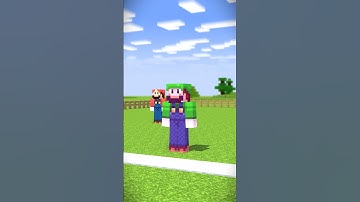 HELP Herobrine Move A Block VS Mario VS Luigi (Bones-Imagine Dragons) #shorts #herobrine #minecraft