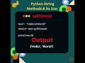 Exploring Python String Methods 'splitlines()' #python #coding #interview #pythontutorial