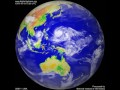 full life of Super Typhoon Tip (1979) full disk satellite imagery.