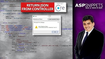 Return JSON from Controller in ASP.Net Core MVC