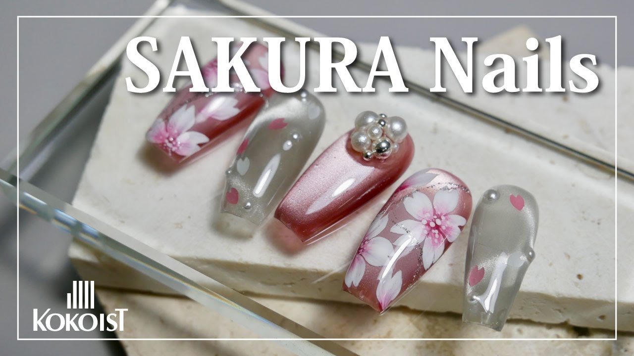SAKURA Nails | 手書き桜のアートHow to🌸 （KOKOIST）[春アート