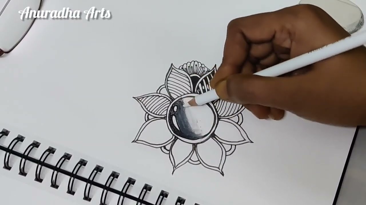 Zentangle gem stone.../Zentangle art for beginners.../Easy drawing.../Meditative drawing../Zen art