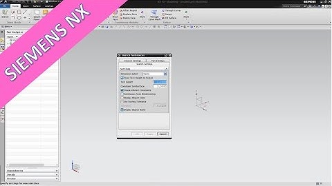 FAQ - Siemens NX - Turn off Sketch Autodimensiong
