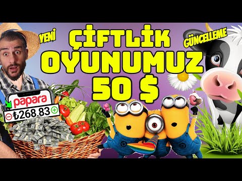 50 $ | ÇİFTLİK İŞLET PARA KAZAN | PAPARA İLE PARA KAZANDIRAN OYUN | YATIRIMSIZ PARA KAZANMA | V 2