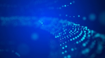 Animated abstract blue background blurred bokeh lights