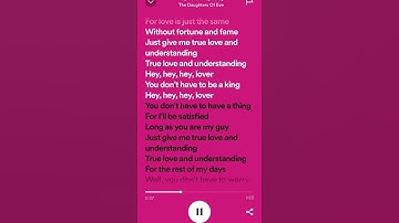 Thumbnail of The Daughters of eve - Hey lover (sped up) (lyrics) #lyrics #lover #spedup