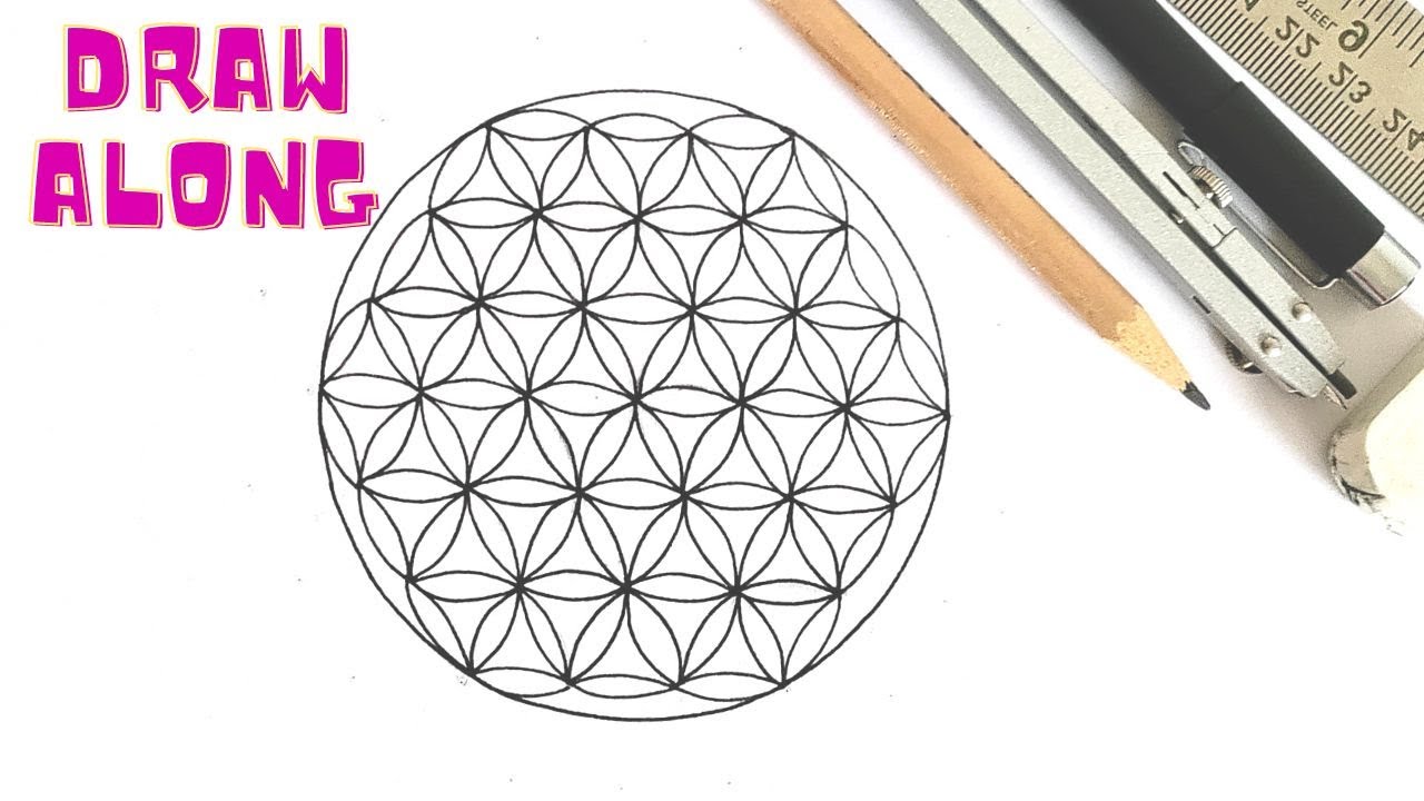 How To Draw The Flower Of Life Pattern