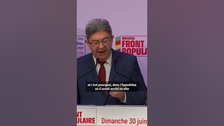 Mélenchon: "Nous retirerons notre candidature" si LFI est arrivé 3e et le RN en tête