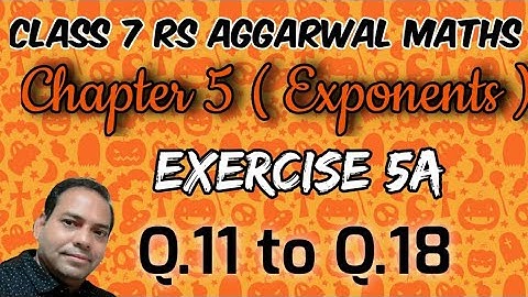 Q.11 to Q.18 of exercise 5A class 7 RS Aggarwal Maths