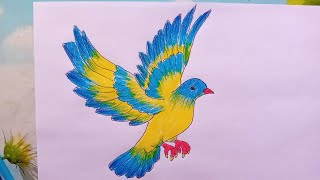 How to draw a bird easy drawing step by step