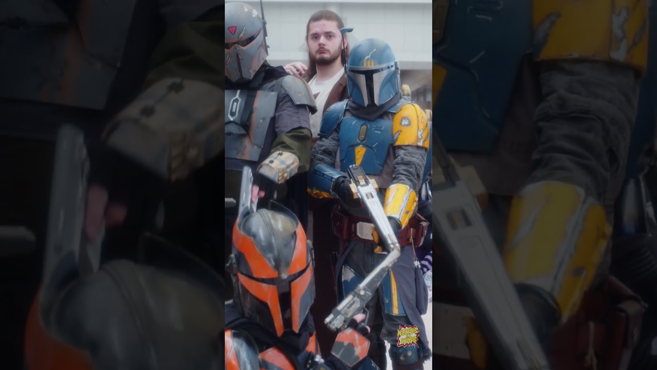 Awesome Mandalorian Armour! Star Wars cosplay group at comic con #starwars #mandalorian