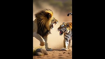 Lion vs Tiger – The Ultimate Battle for the Throne| Unbelievable Animal Moments in Cinematic View 8K
