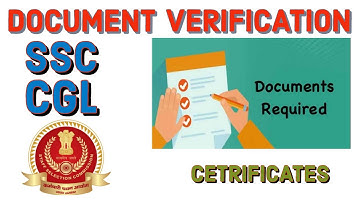 Document verification | Document verification process in government jobs | SSC CGL | CHSL