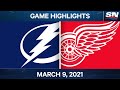 NHL Game Highlights | Lightning vs. Red Wings – Mar. 9, 2021