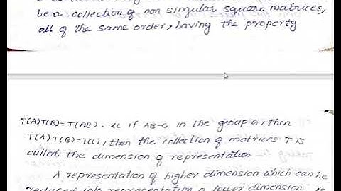 Reducible and Irreducible representation