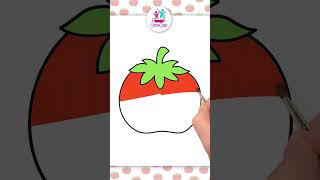 Cómo Dibujar un Tomate en 15 Segundos #shorts #dibujosfaciles
