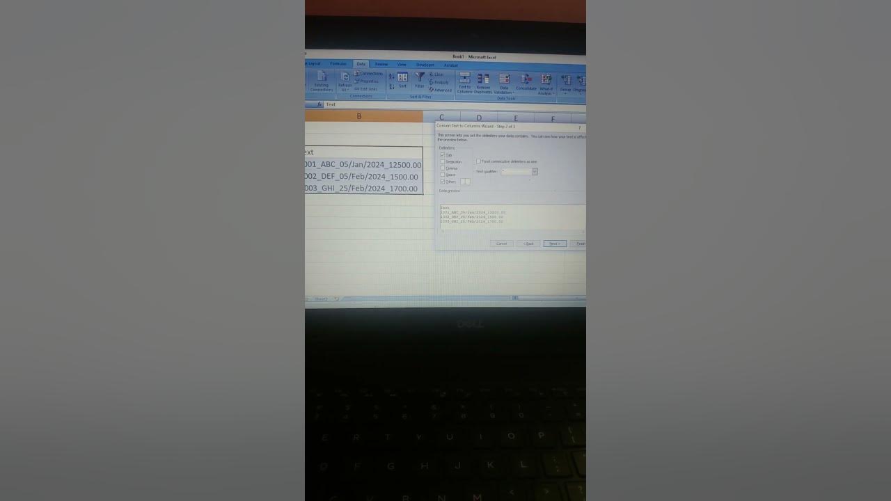Text to column function exceltutorial excelsolutions excel 