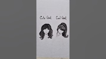 How to draw girls hair (cute&cool) #drawing #art #tutorial #howtodraw #shorts