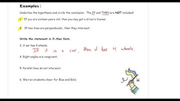 Unit 2 Day 1 Conditional and Converse)