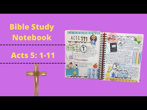 Bible Study Notebook| The Book of Acts Chapter 5:1-11