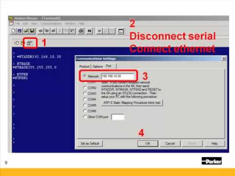 Parker 6K GV6K GT6K:  How to connect via ethernet