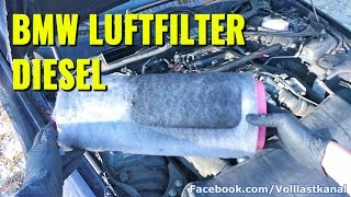 BMW LUFTFILTER KAMPF - M47 Diesel Luftfilter RICHTIG wechseln / 320D 520D  118D Change BMW Air Filter - YouTube