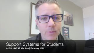 MTSS Support Systems for Students Webinar
